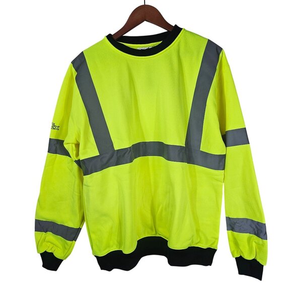 Occunomix FedEx High-Visibility Reflective Sweatshirt Sz XL Safety Yellow/Black - Picture 1 of 9